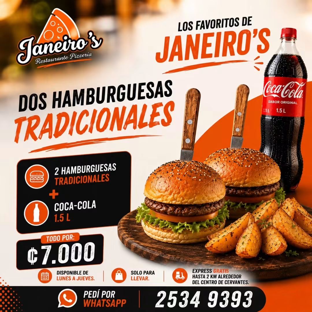 Dos Hamburguesas Tradicionales